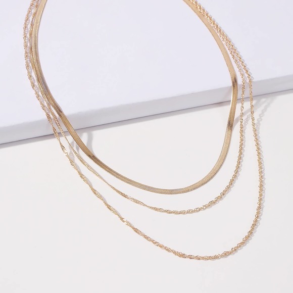 Minimalist Dainty Gold Multistrand Layered Chain B0027 - Picture 9 of 11